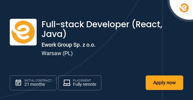 Full-stack Developer (React, Java)