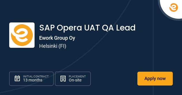 SAP Opera UAT QA Lead