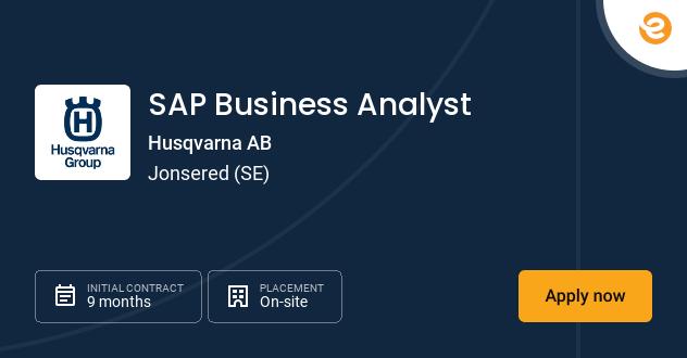 SAP Business Analyst