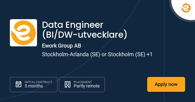 Data Engineer (BI/DW-utvecklare)