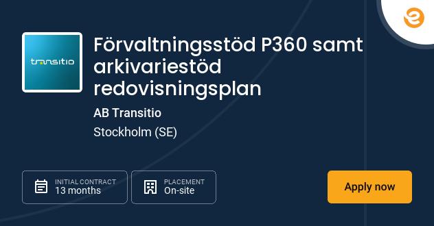 Förvaltningsstöd P360 samt arkivari...