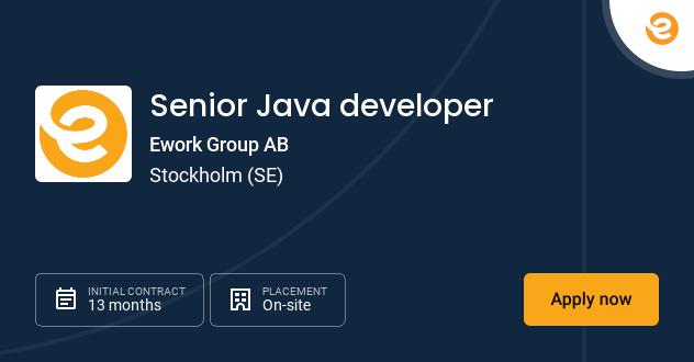 Senior Java developer