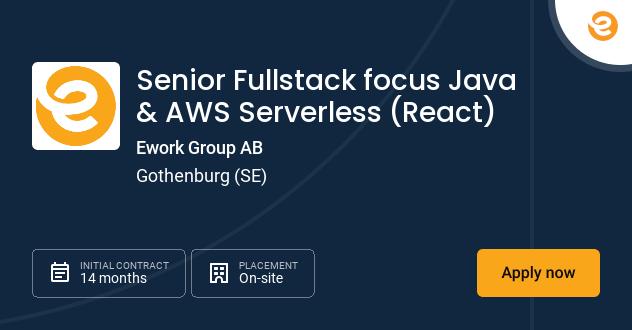 Senior Fullstack focus Java & AWS S...