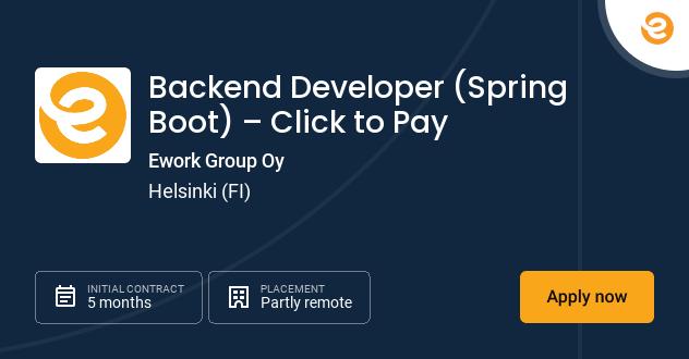 Backend Developer (Spring Boot) – C...